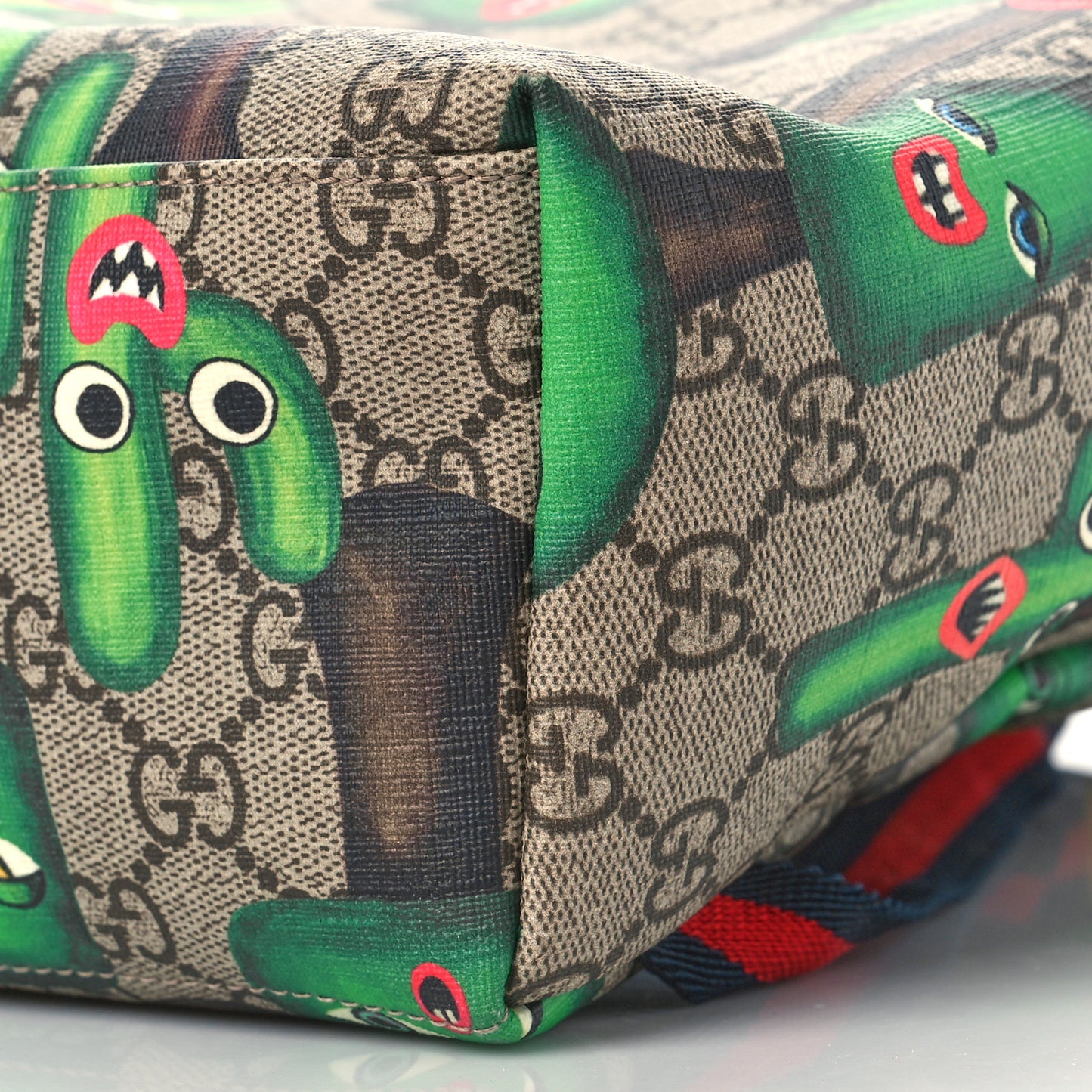 GG Supreme Monogram Smiling Plants Childrens Backpack