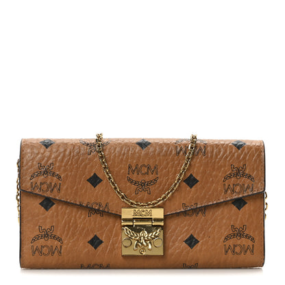 MCM Visetos Large Patricia Wallet On Chain Cognac 1 of 10