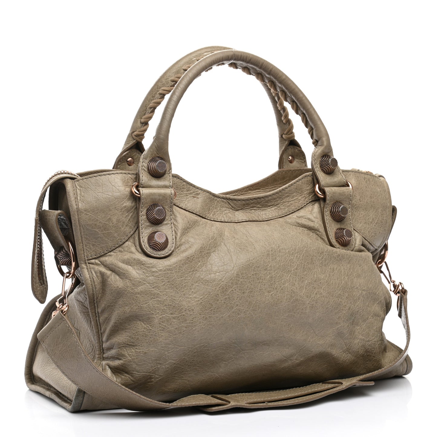 Agneau Giant 21 Rose Gold Hardware City Papyrus