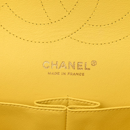 Chanel Lambskin Quilted Jumbo Double Flap Yellow 6 of 18