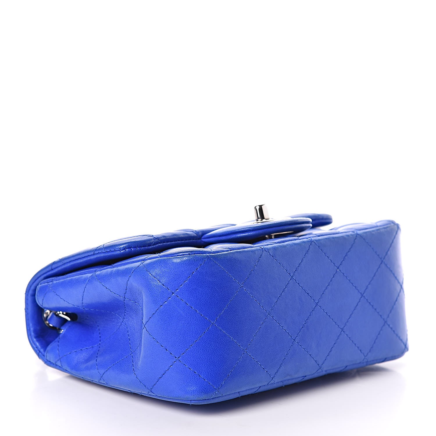 Chanel Lambskin Quilted Mini Square Flap Blue 4 of 9