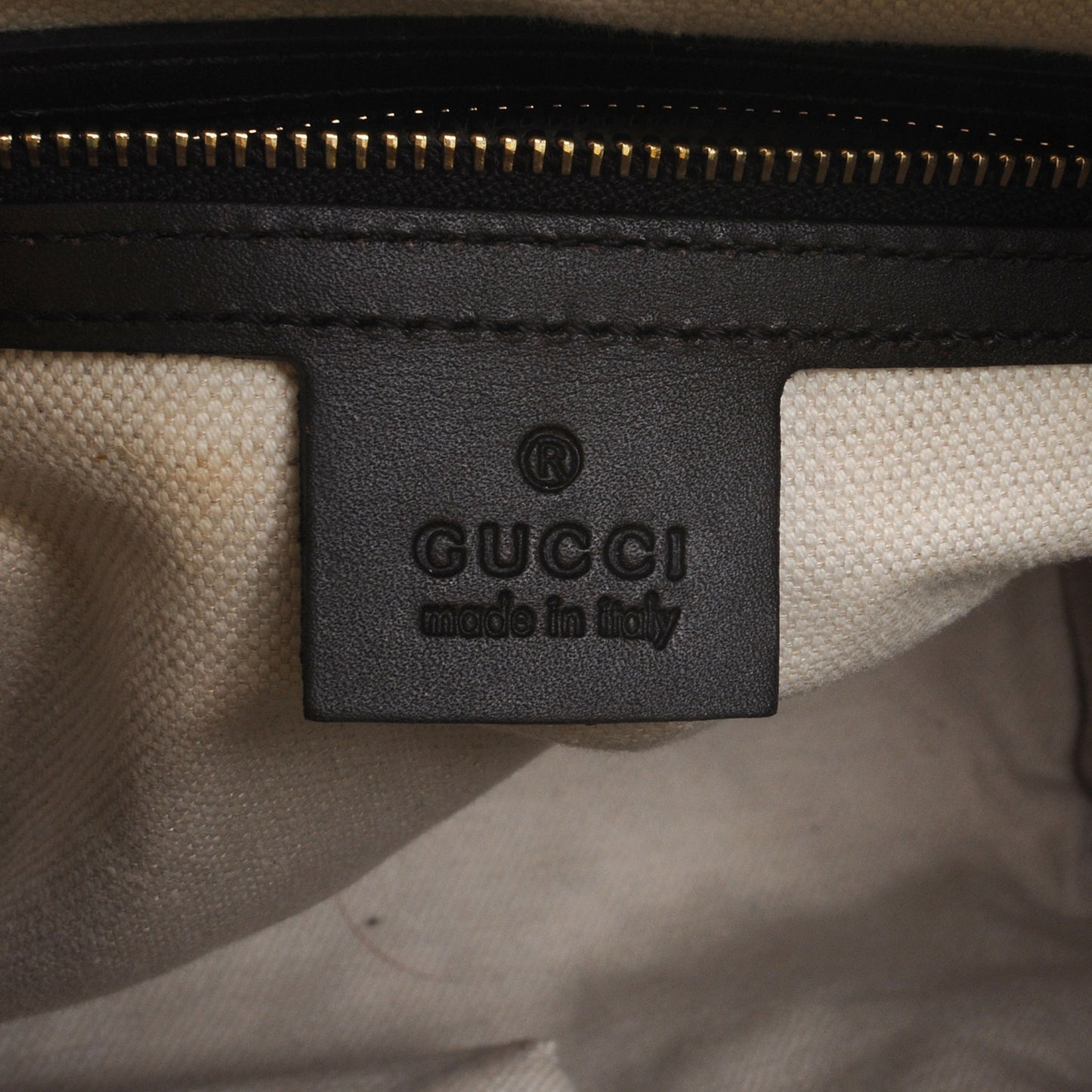 Monogram Selleria Calfskin Vintage Web Medium Boston Beige Ebony Cocoa