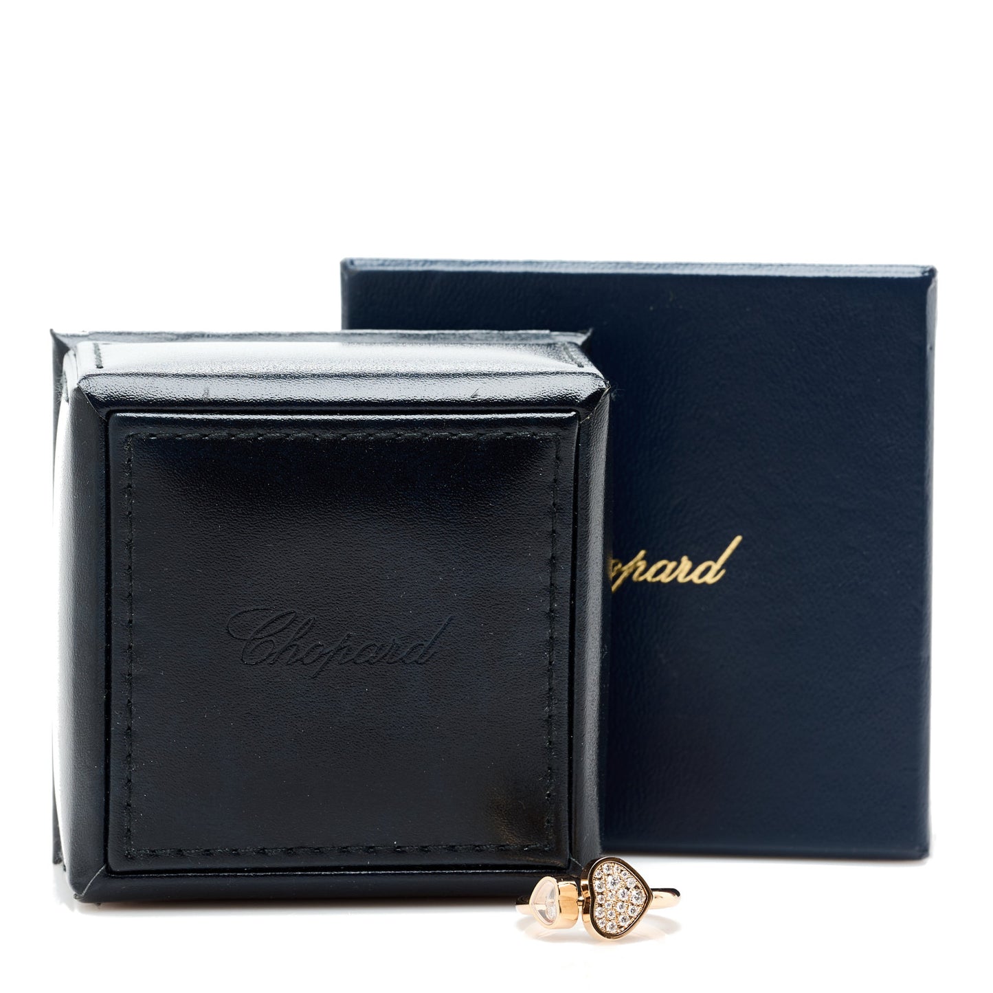 18K Rose Gold Diamond Happy Hearts Ring 51 5.75