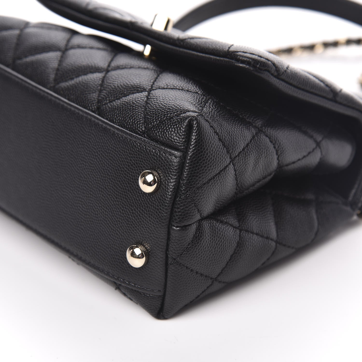 Chanel Caviar Quilted Extra Mini Coco Handle Flap Black 9 of 11