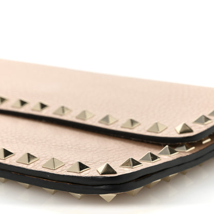 Valentino Garavani Grainy Calfskin Rockstud Chain Pouch Rose Cannelle 9 of 10