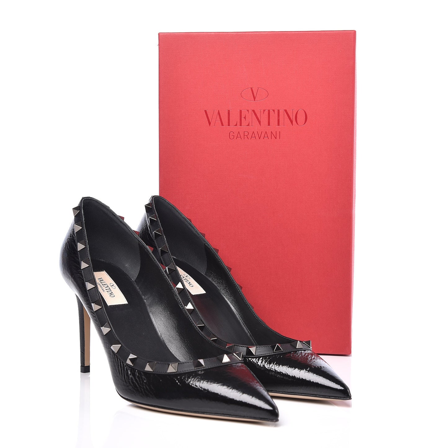 Patent Rockstud 85mm Pumps 40 Black