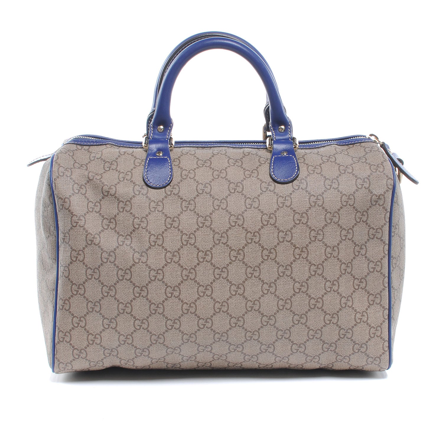 Gucci GG Plus Monogram Medium Boston USA Flag Unicef Duffle Blue 3 of 7