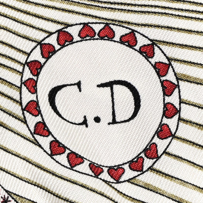Christian Dior CHRISTIAN DIOR Silk Le Soleil Tarot Mitzah Scarf Off White 2 of 8