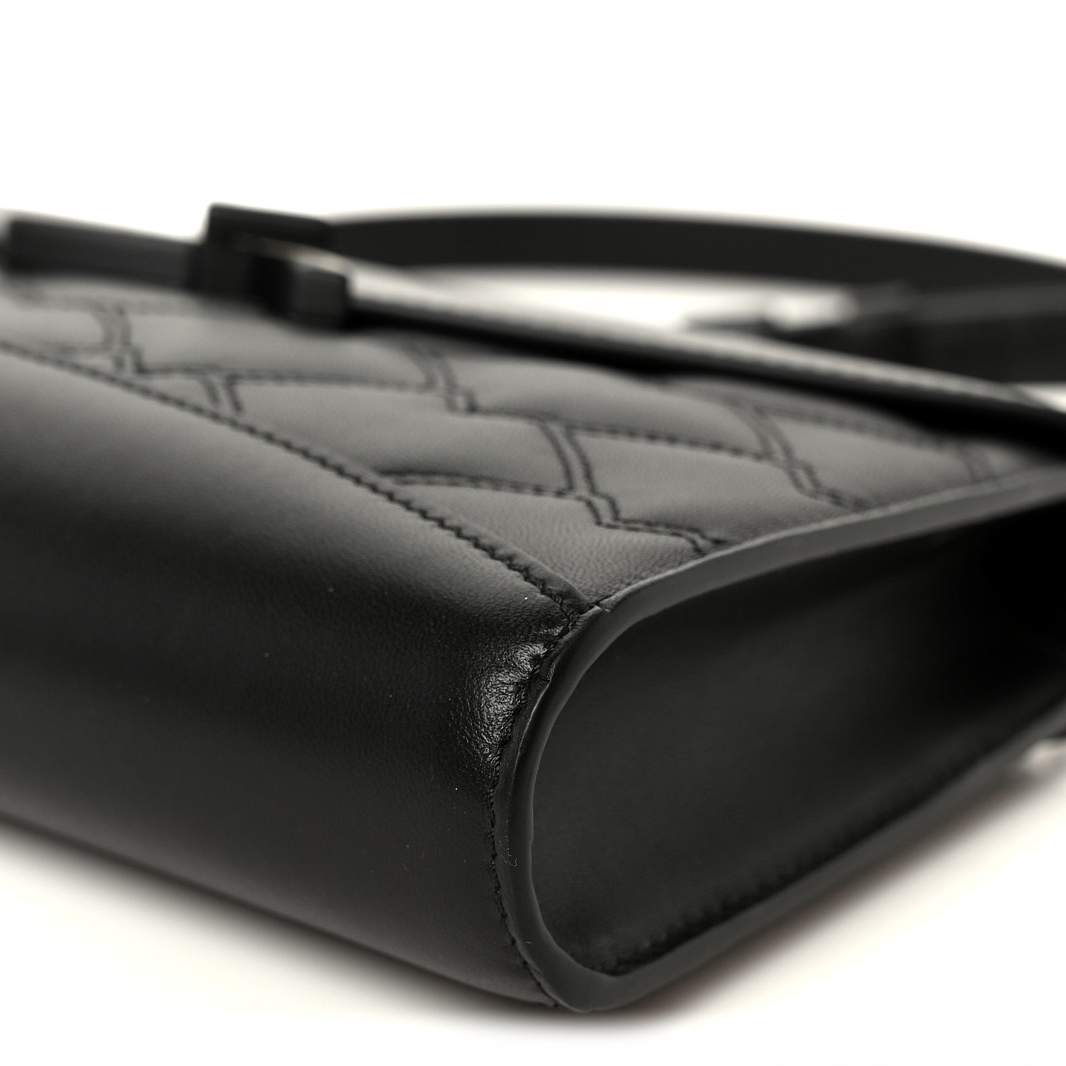 Moynat Lambskin Quilted Gabrielle Clutch Black 10 of 10