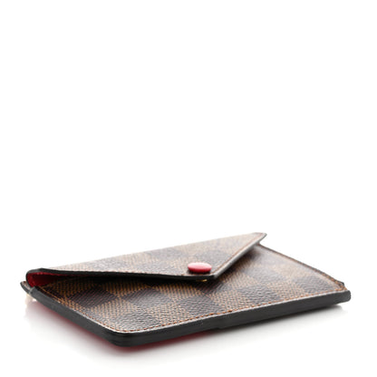 Louis Vuitton Damier Ebene Recto Verso Card Holder Red 4 of 10