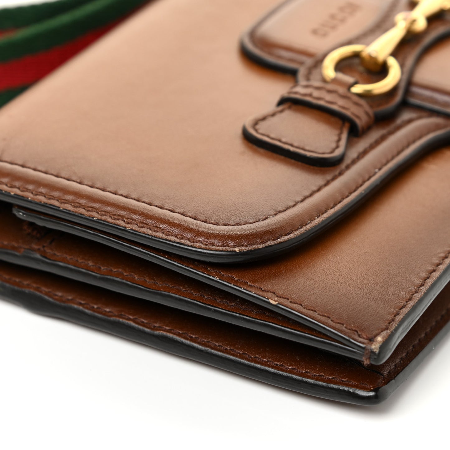 Calfskin Lady Web Convertible Wallet Cuir