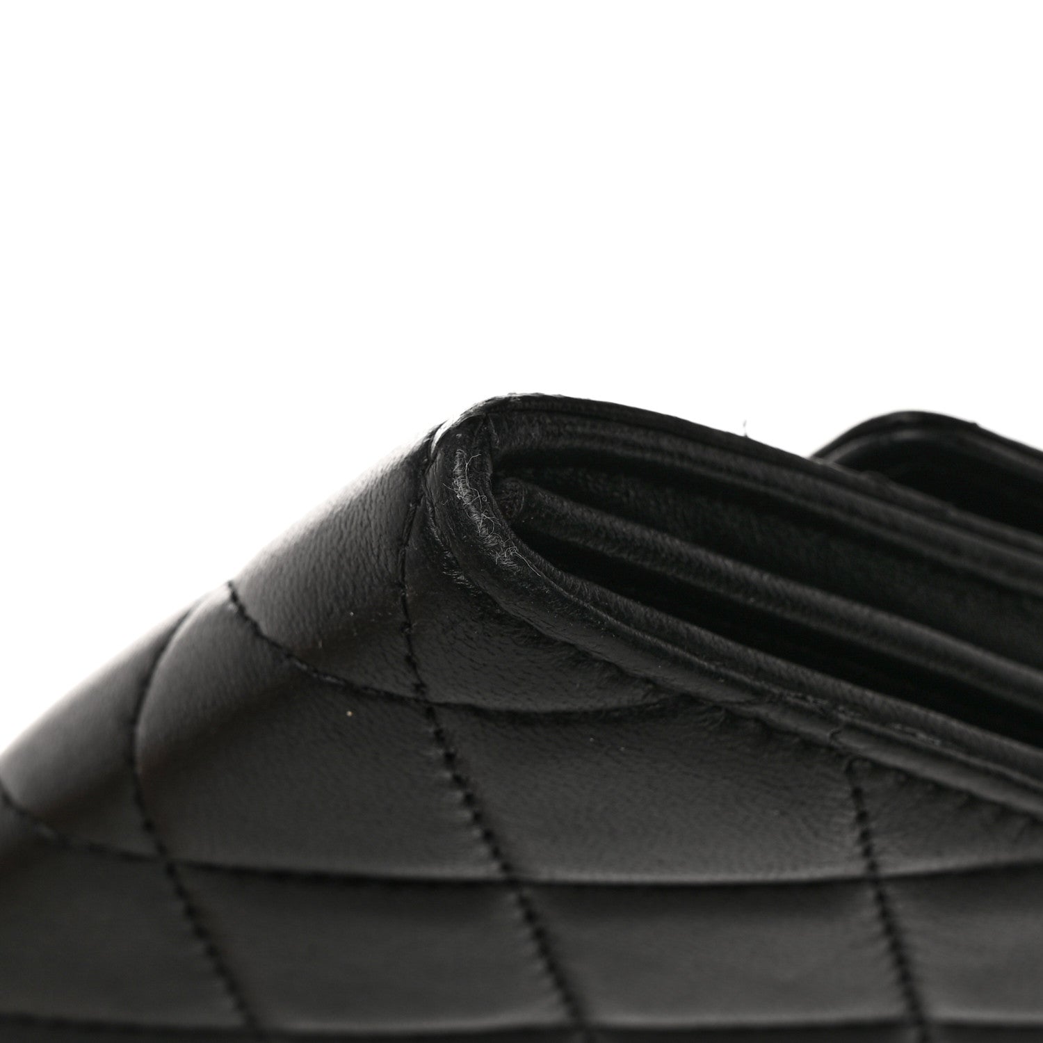 Chanel Lambskin Quilted Large Gusset Flap Wallet Black 8 of 8