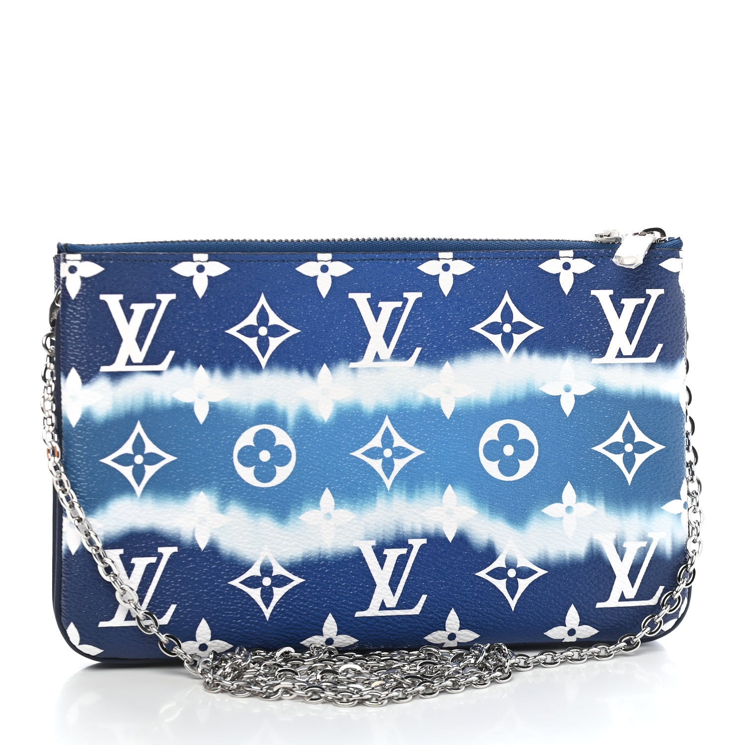 Louis Vuitton Monogram Giant Escale Double Zip Pochette Blue 2 of 9
