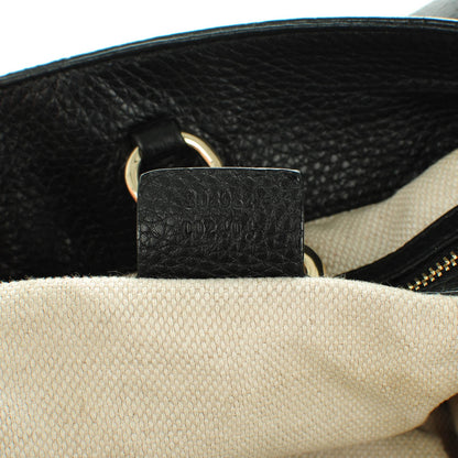 Gucci Pebbled Calfskin Medium Soho Chain Shoulder Bag Black 7 of 7
