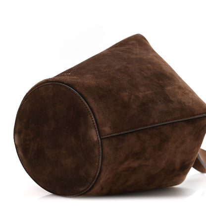 Khaite Suede Calfskin Mini Lotus Tote  Dark Brown 9 of 9