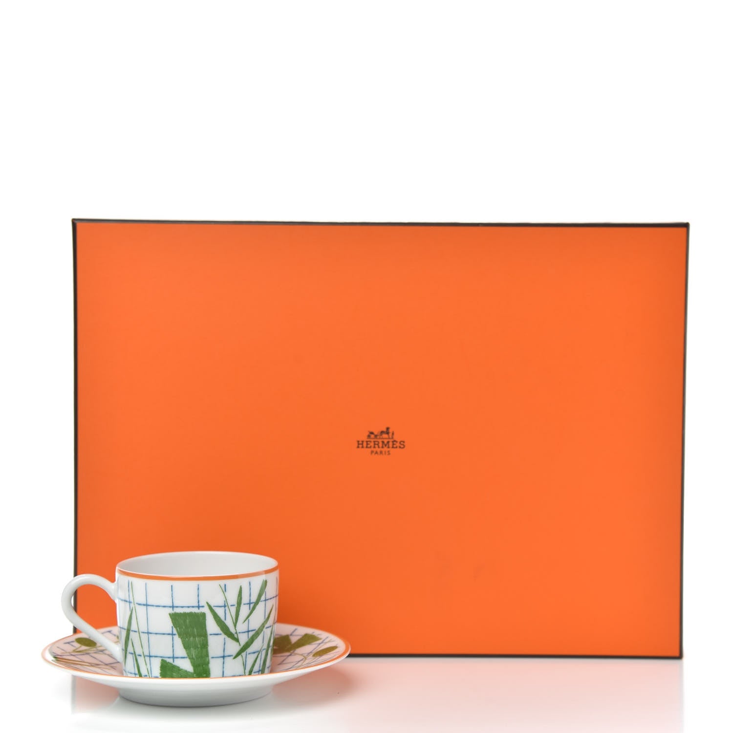 Hermes Porcelain A Walk In The Garden Tea Cup And Saucer 6 of 6