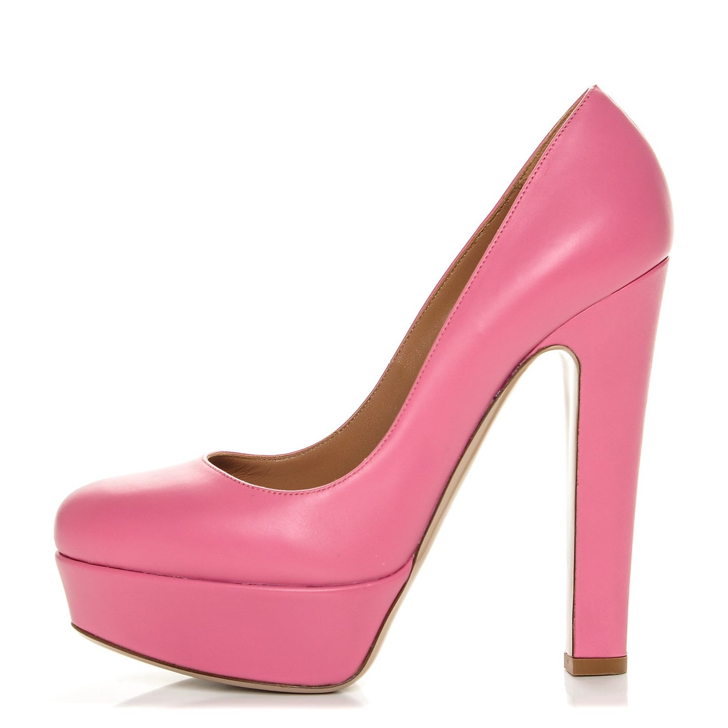 Calfskin Platform Pumps 37.5 Bubblegum