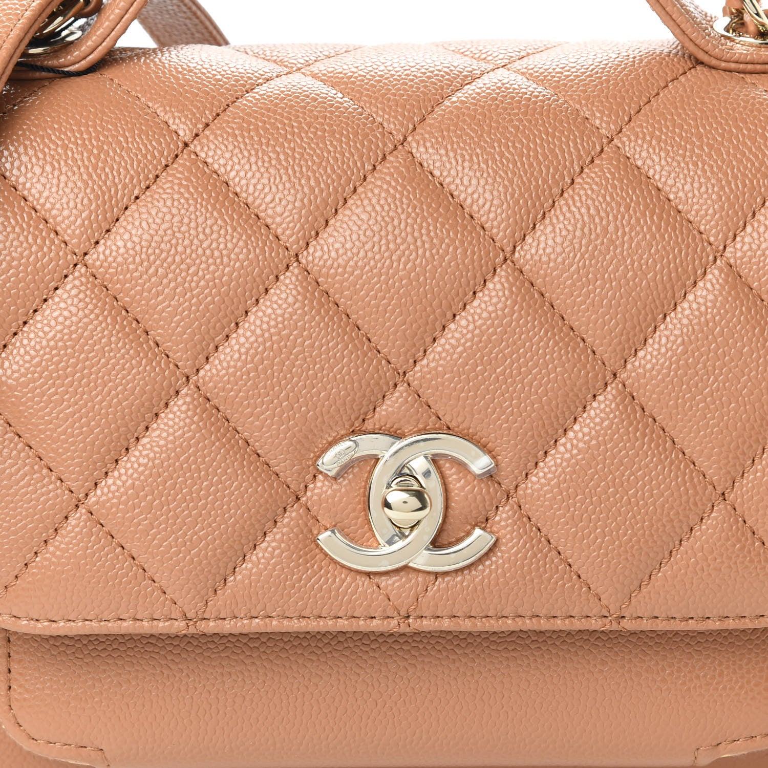 Chanel Caviar Quilted Small Business Affinity Flap Camel 10 of 10