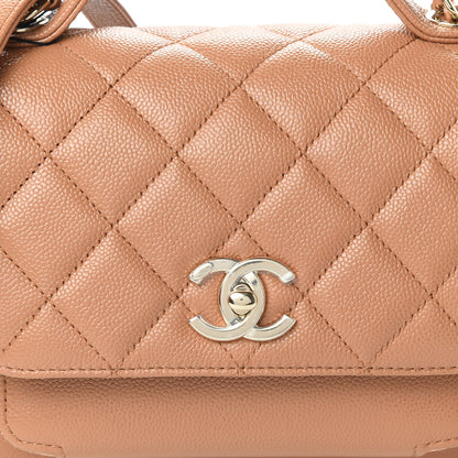 Chanel Caviar Quilted Small Business Affinity Flap Camel 10 of 10