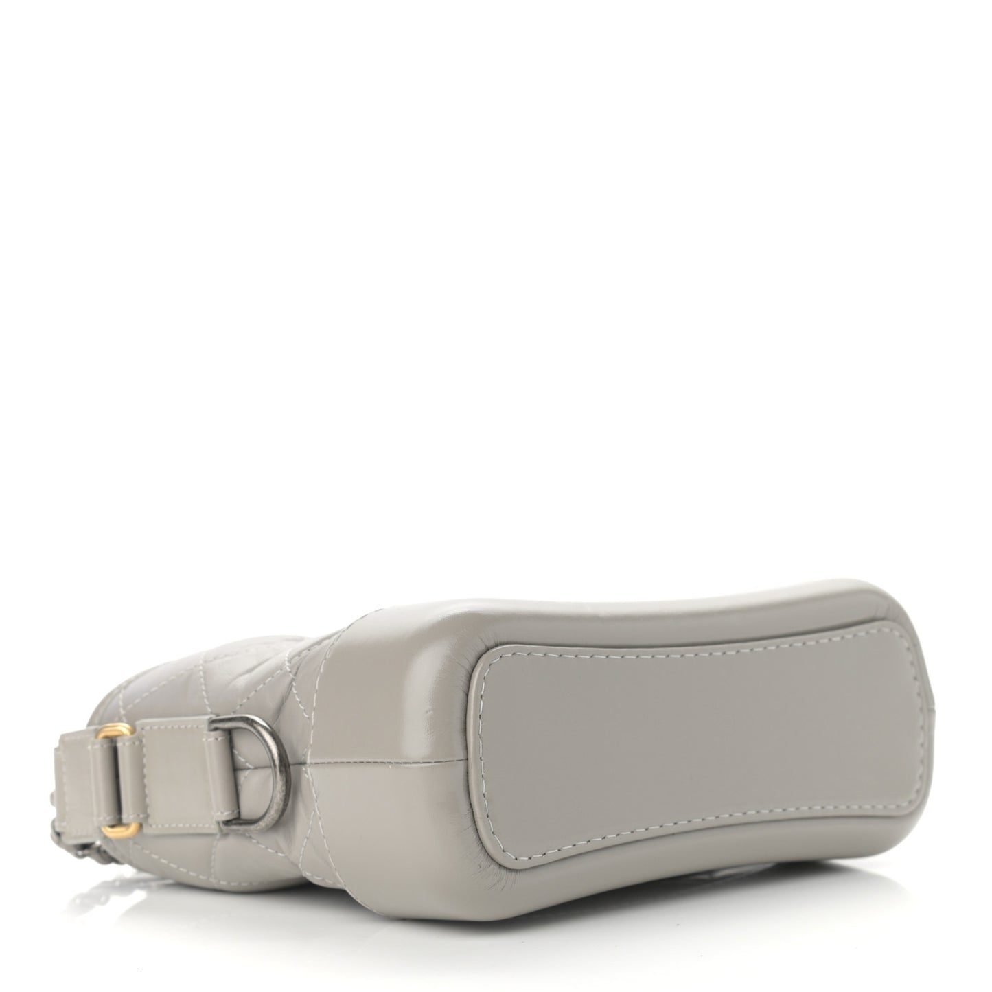 Aged Calfskin Quilted Small Gabrielle Hobo Grey