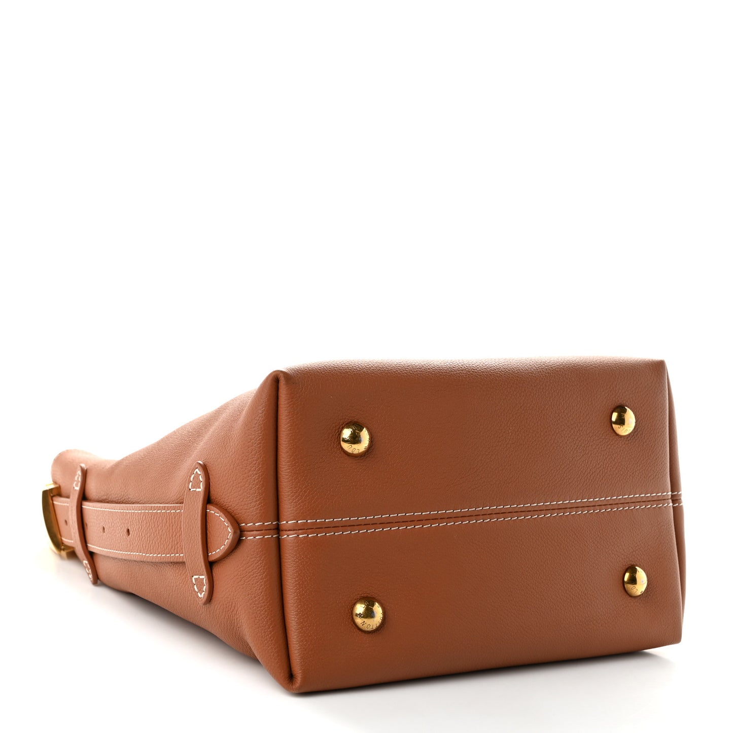 Grained Calfskin Low Key Hobo PM Cognac