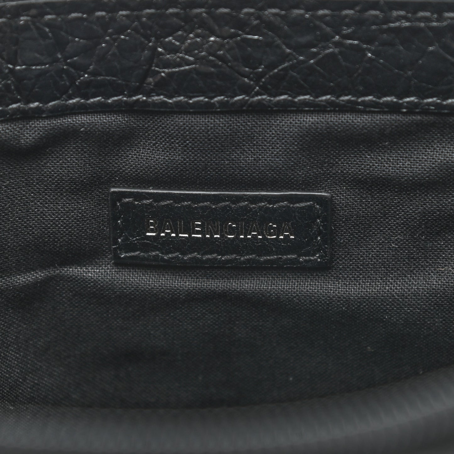 Agneau Arena Classic Hardware Clutch Black