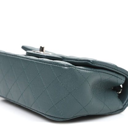 Chanel Caviar Quilted Mini Rectangular Flap Dark Green 10 of 10