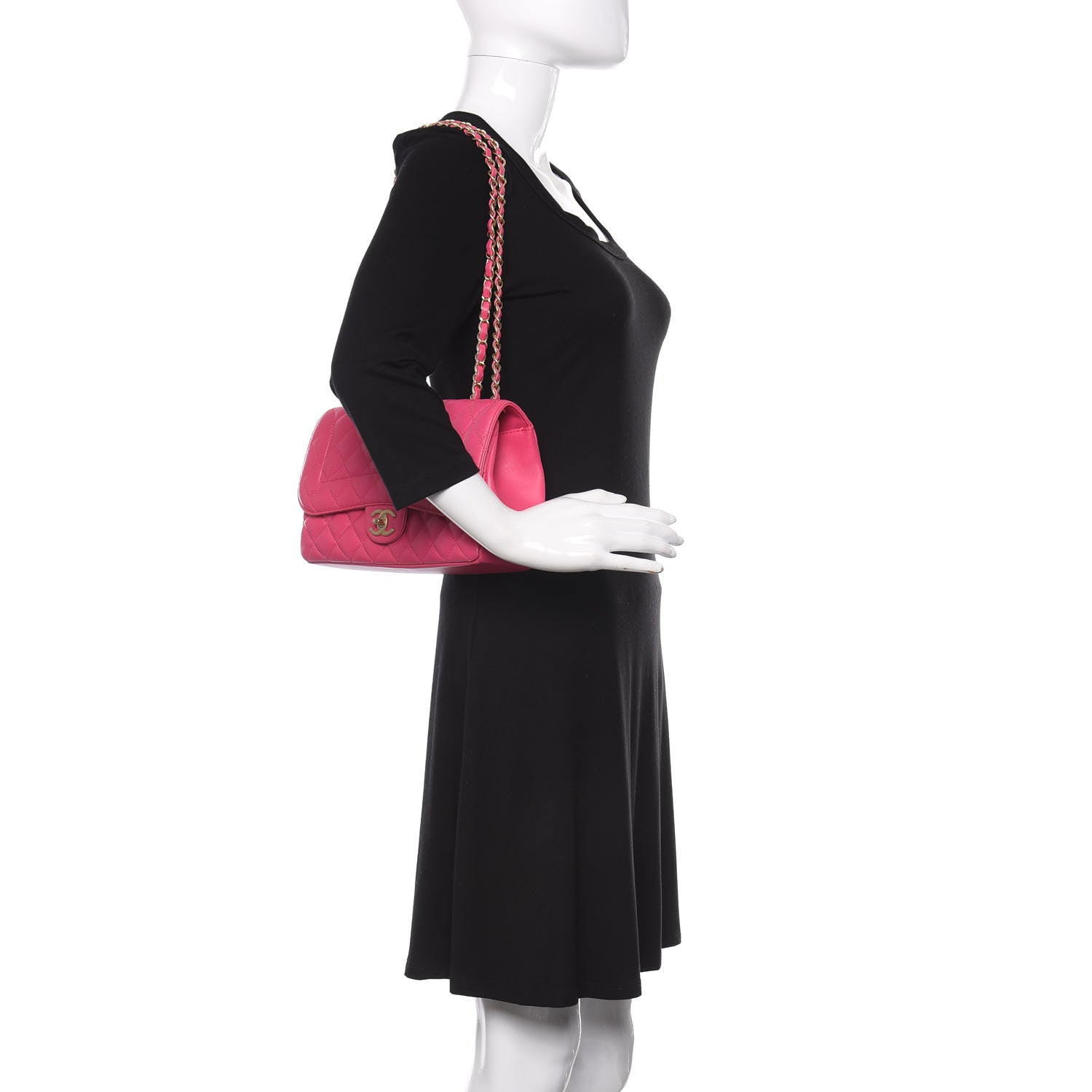 Chanel Lambskin Quilted Medium Mademoiselle Chic Flap Pink 2 of 11