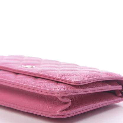 Chanel Caviar Quilted Wallet on Chain WOC Pink 7 of 11