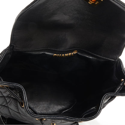 Chanel Lambskin Quilted Backpack Black 5 of 8