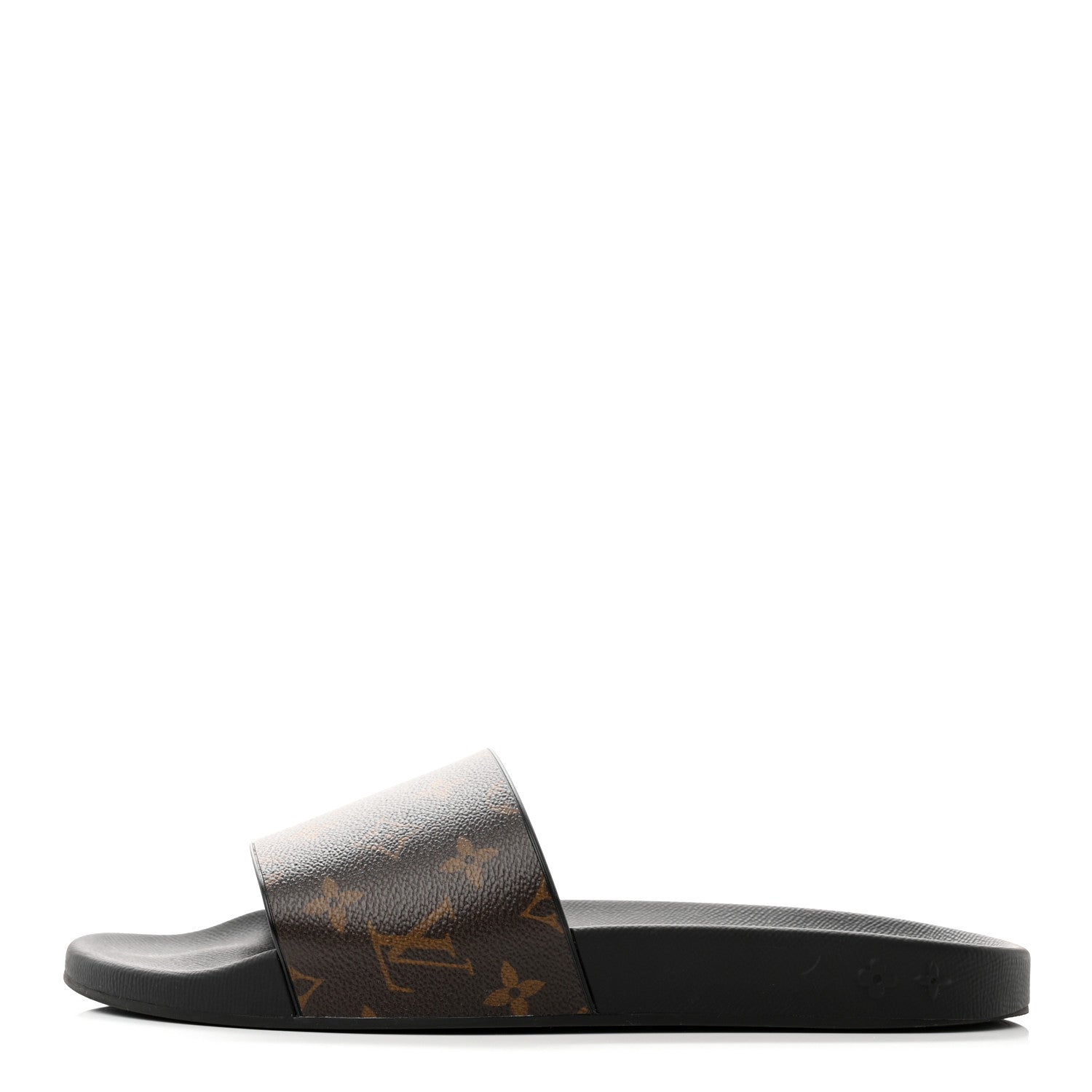 Louis Vuitton Rubber Monogram Eclipse Mens Waterfront Mules 9.5 Black 1 of 9