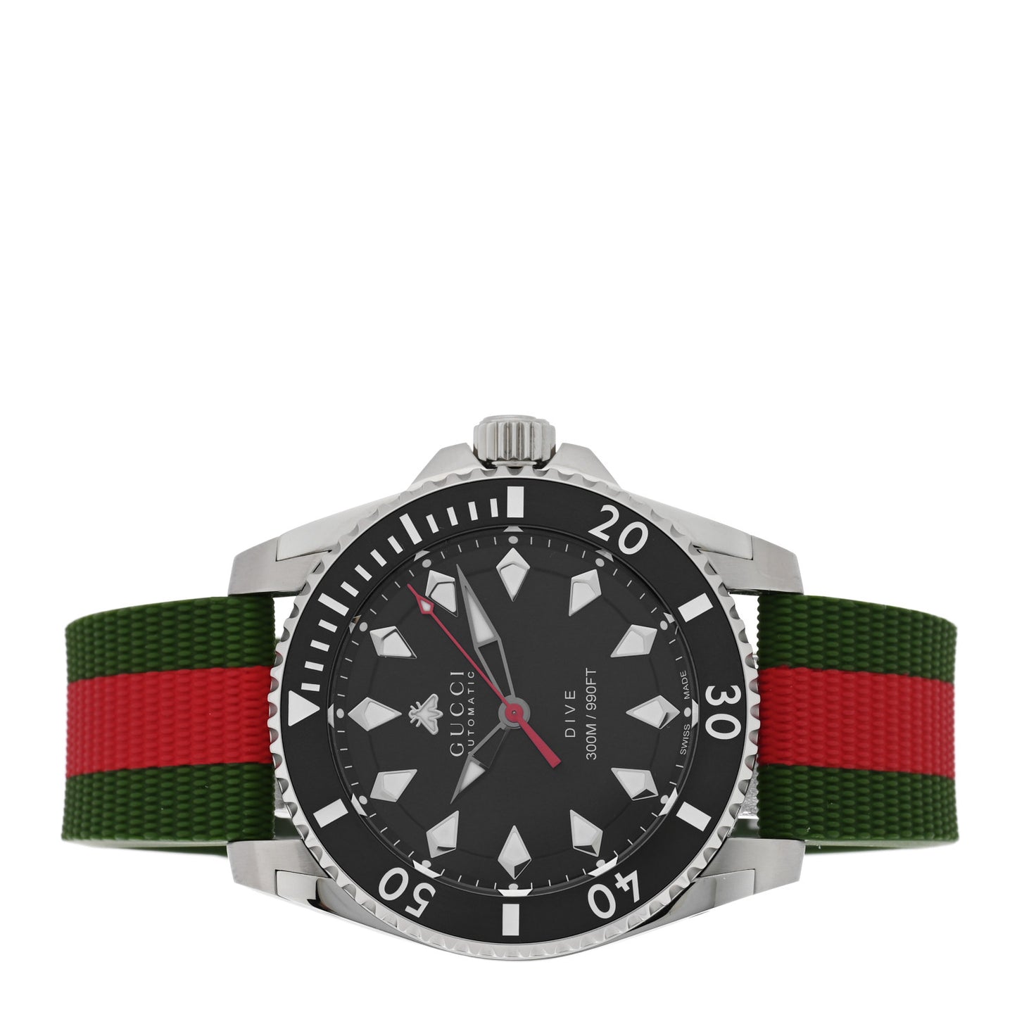 Stainless Steel Rubber 40mm Dive Automatic Watch Black