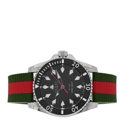 Gucci Stainless Steel Rubber 40mm Dive Automatic Watch Black 2 of 4