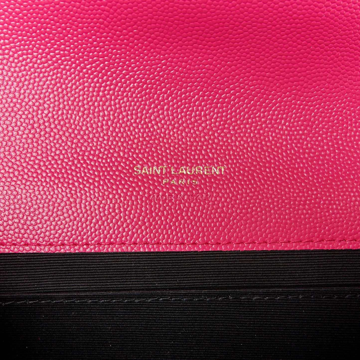 Grain De Poudre Matelasse Chevron Monogram Envelope Clutch Fuxia Couture