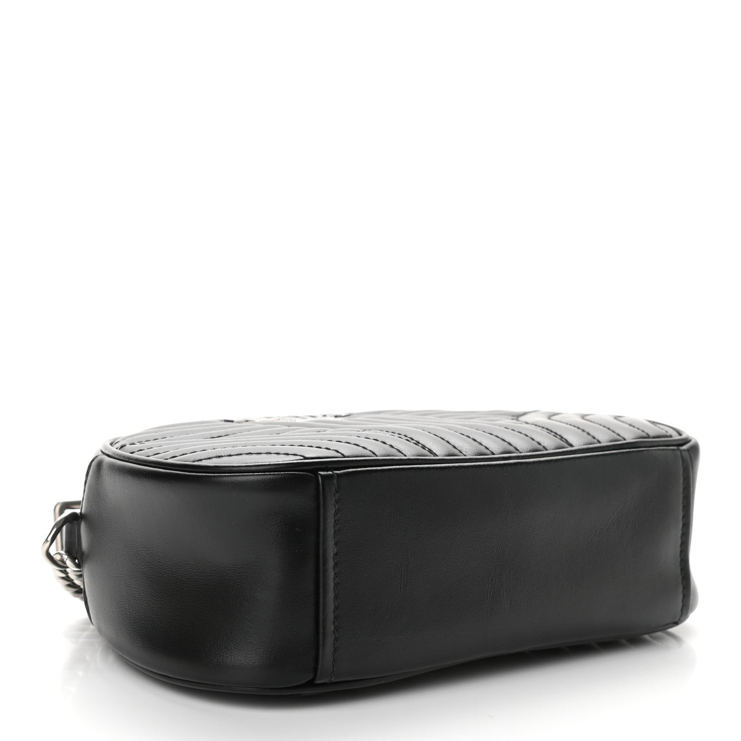 Soft Calfskin Impunture Diagramme Dome Crossbody Bag Black