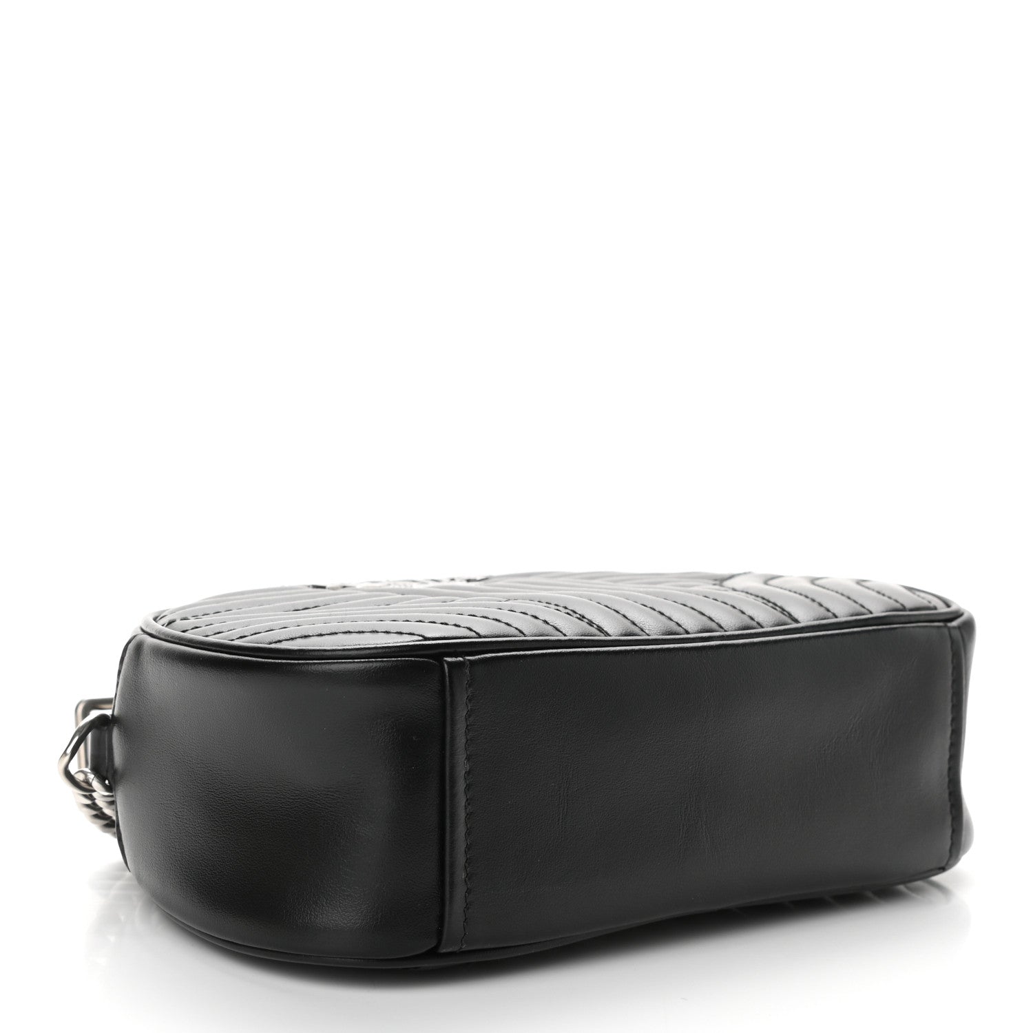 Prada Soft Calfskin Impunture Diagramme Dome Crossbody Bag Black 3 of 8