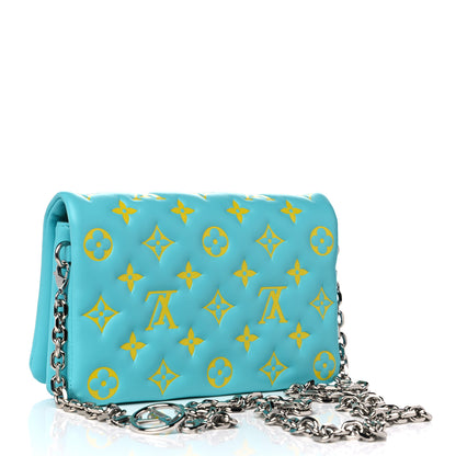 Louis Vuitton Lambskin Embossed Monogram Vuittamins Pochette Coussin Menthe Jaune 2 of 6