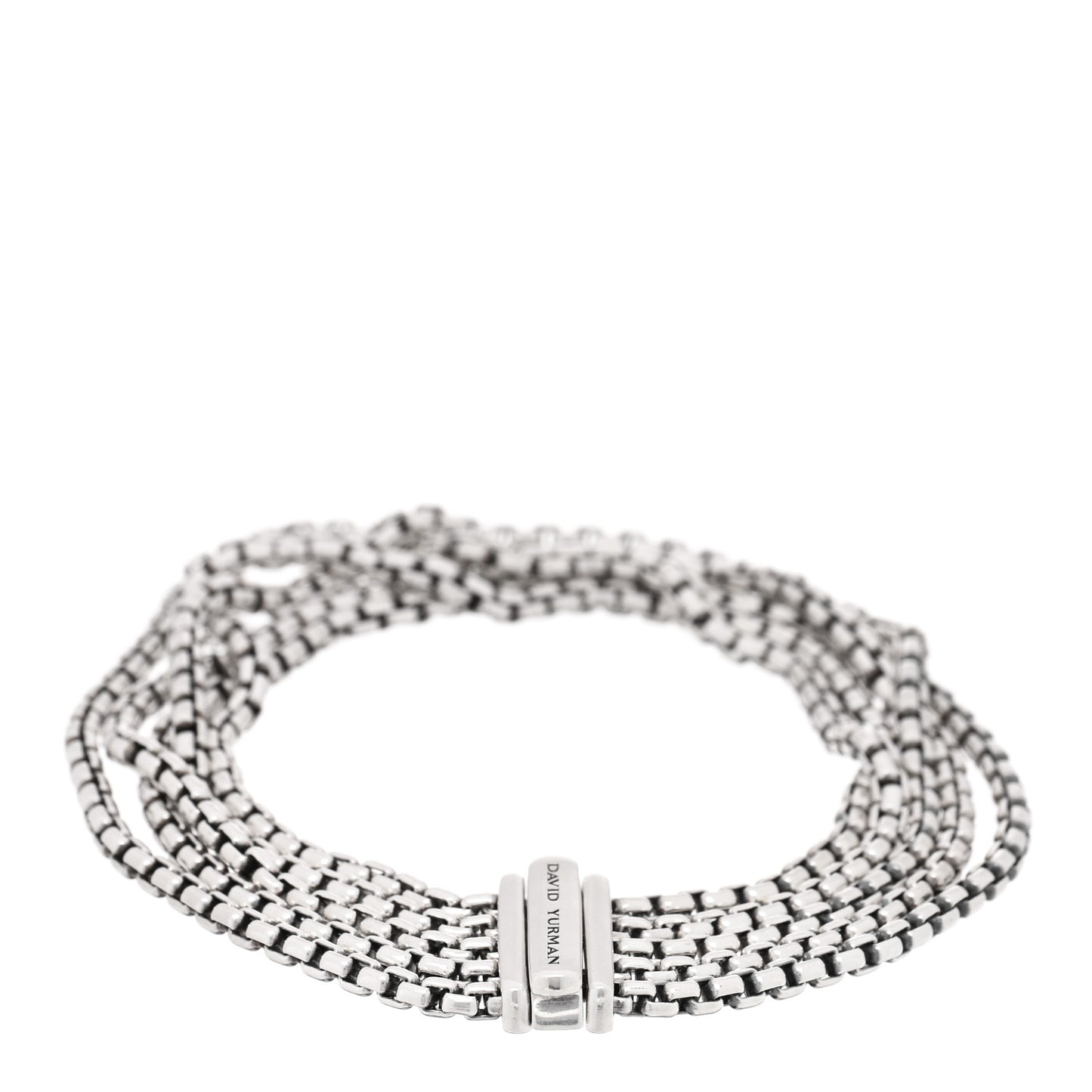 Sterling Silver Five-Row Box Chain Bracelet