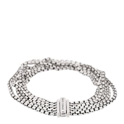 David Yurman Sterling Silver Five-Row Box Chain Bracelet 2 of 3