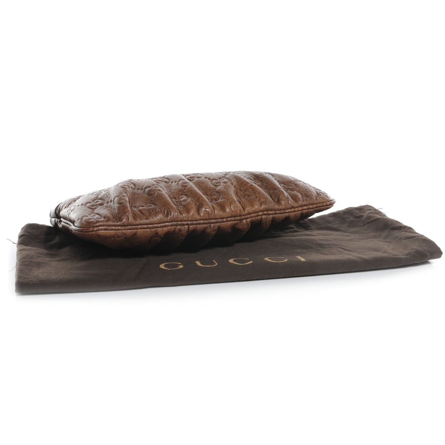 Guccissima New Britt Wristlet Brown