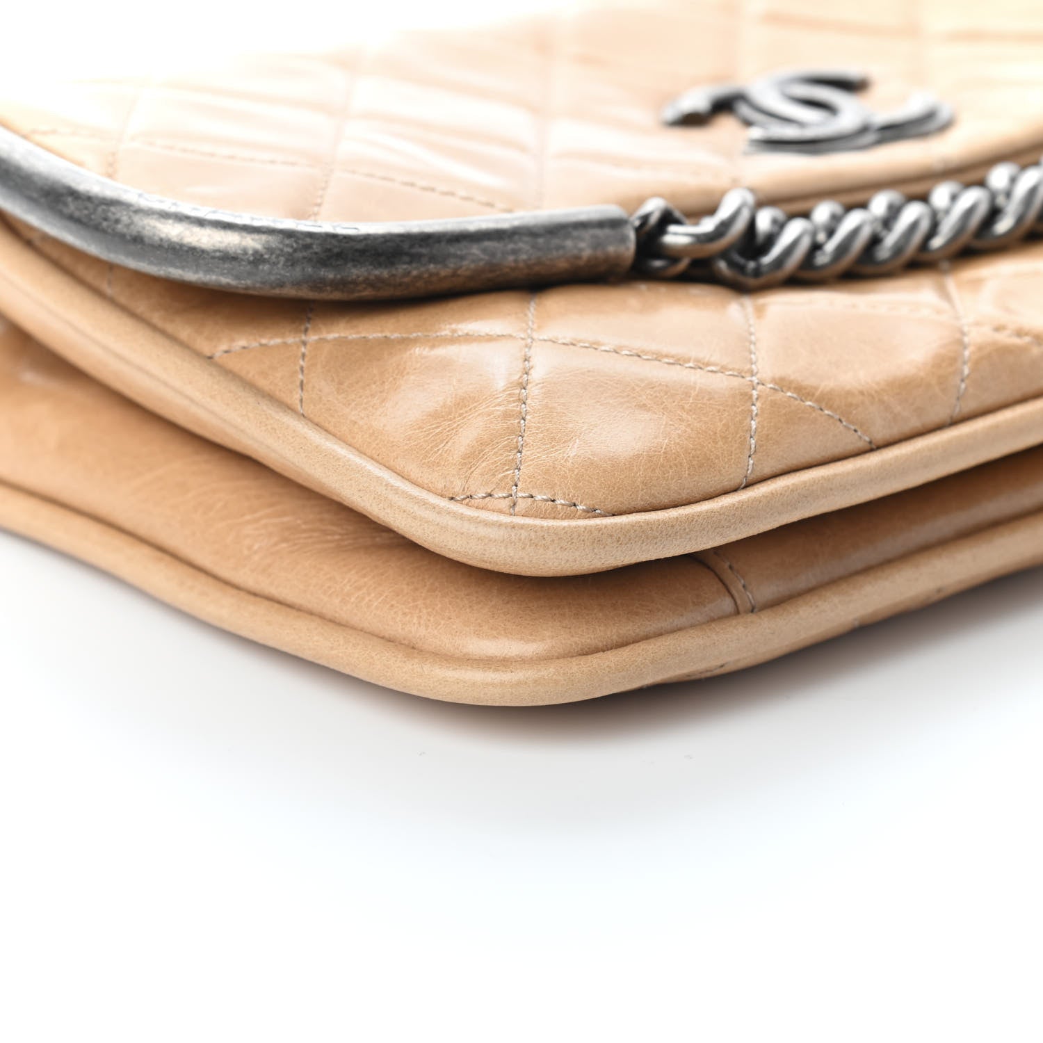 Chanel Glazed Calfskin Quilted Flap Beige 8 of 9