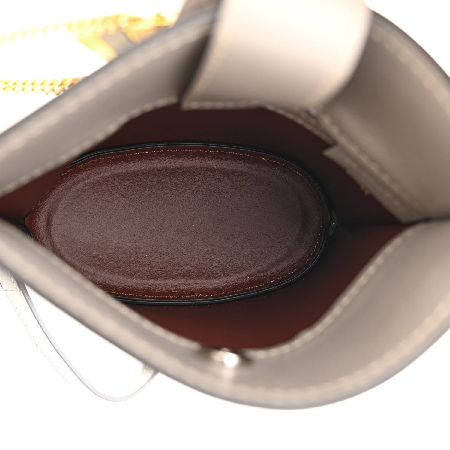 Chloe Shiny Calfskin Goatskin Mini Aby Bi-Color Bucket Light Eucalyptus 5 of 10