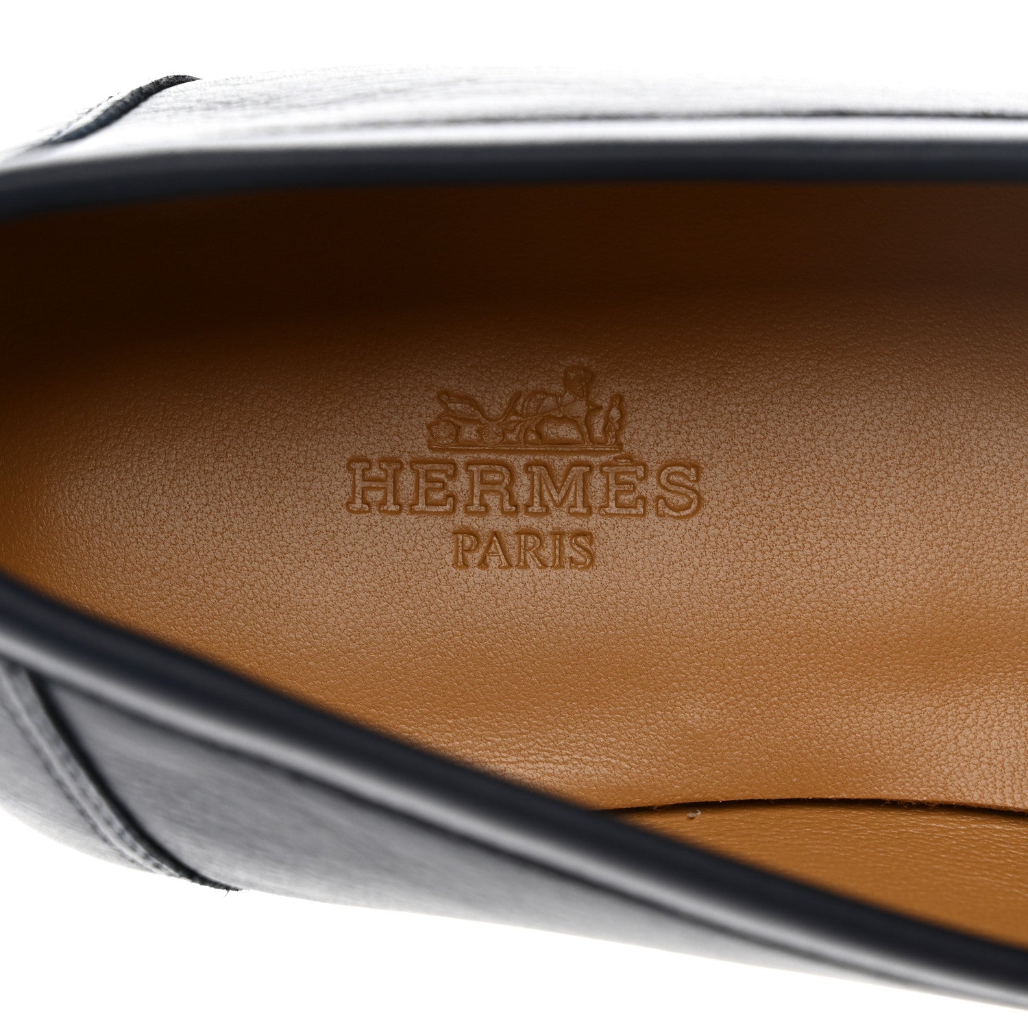 Hermes Calfskin Womens Colette Loafers 38.5 Bleu Indigo 7 of 9