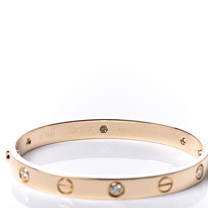 Cartier 18K Yellow Gold 6 Diamond LOVE Bracelet 16 4 of 5