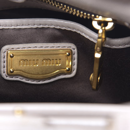 Miu Miu Nappa Matelasse Bauletto Top Handle Bowler Pomice 7 of 24