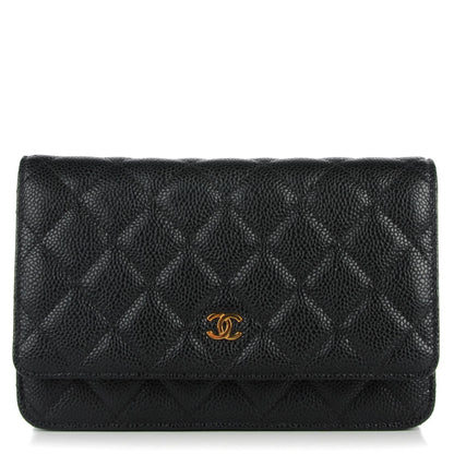 Chanel Caviar Quilted Wallet On Chain WOC Black 1 of 8