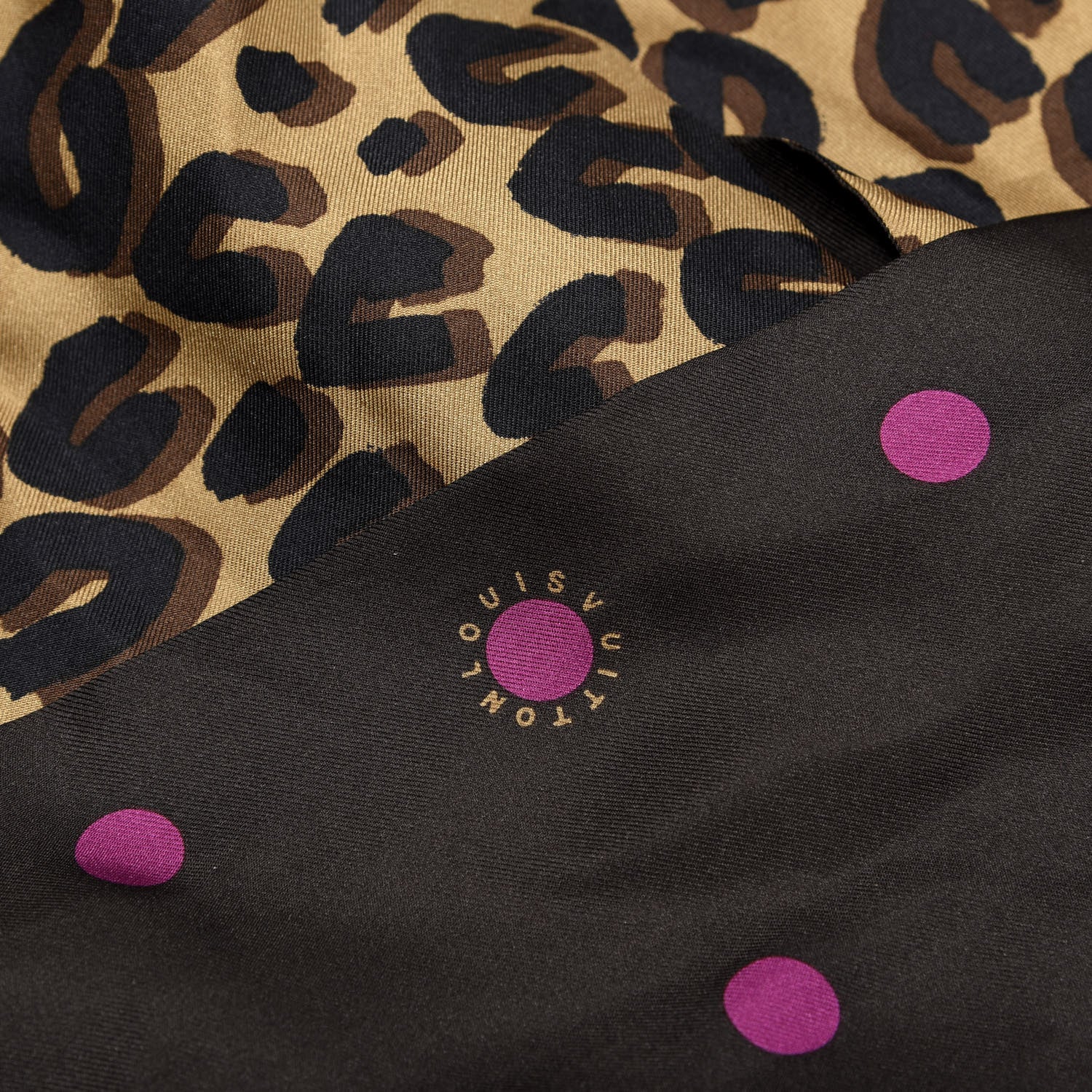 Louis Vuitton Silk Leopard Snood Scarf Brown 2 of 3