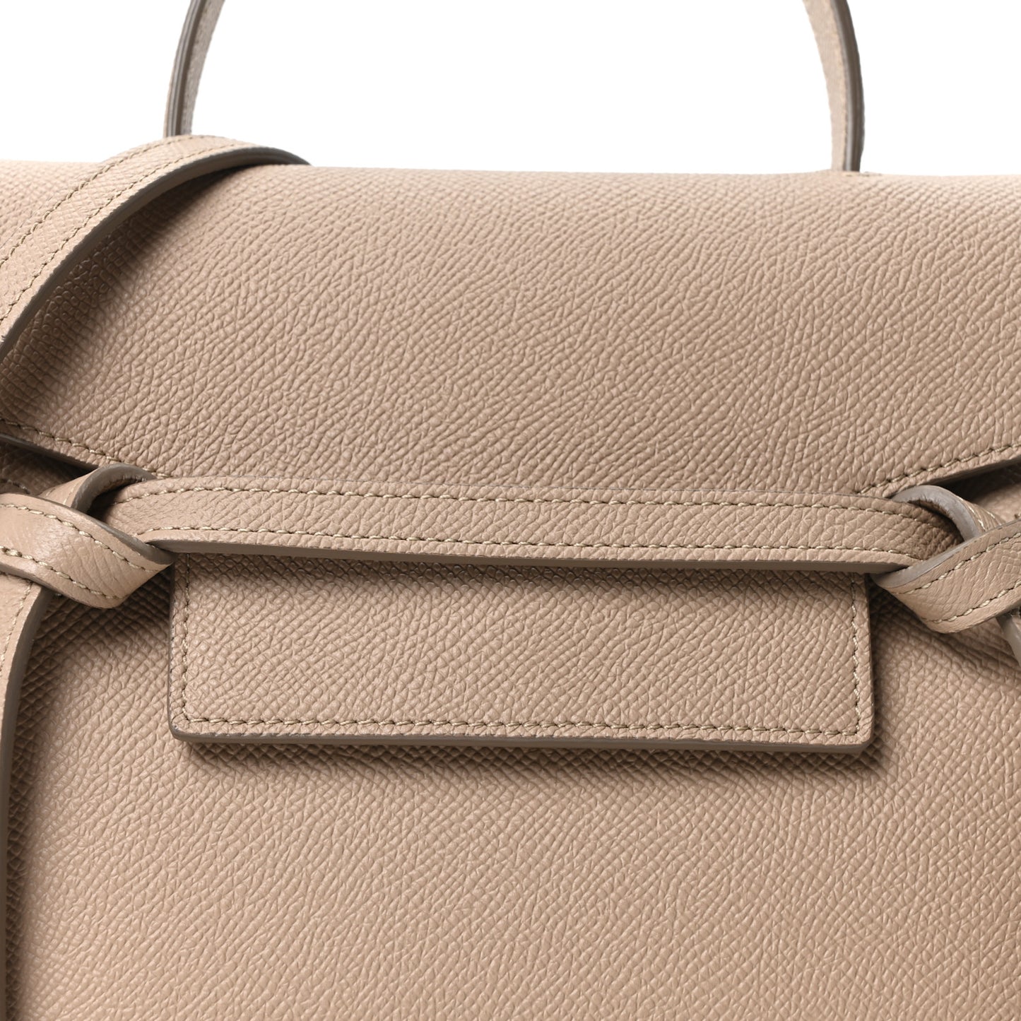 Grained Calfskin Nano Belt Bag Light Taupe