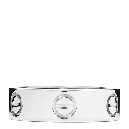 Cartier 18K White Gold 5.5mm LOVE Ring 51 5.75 1 of 4