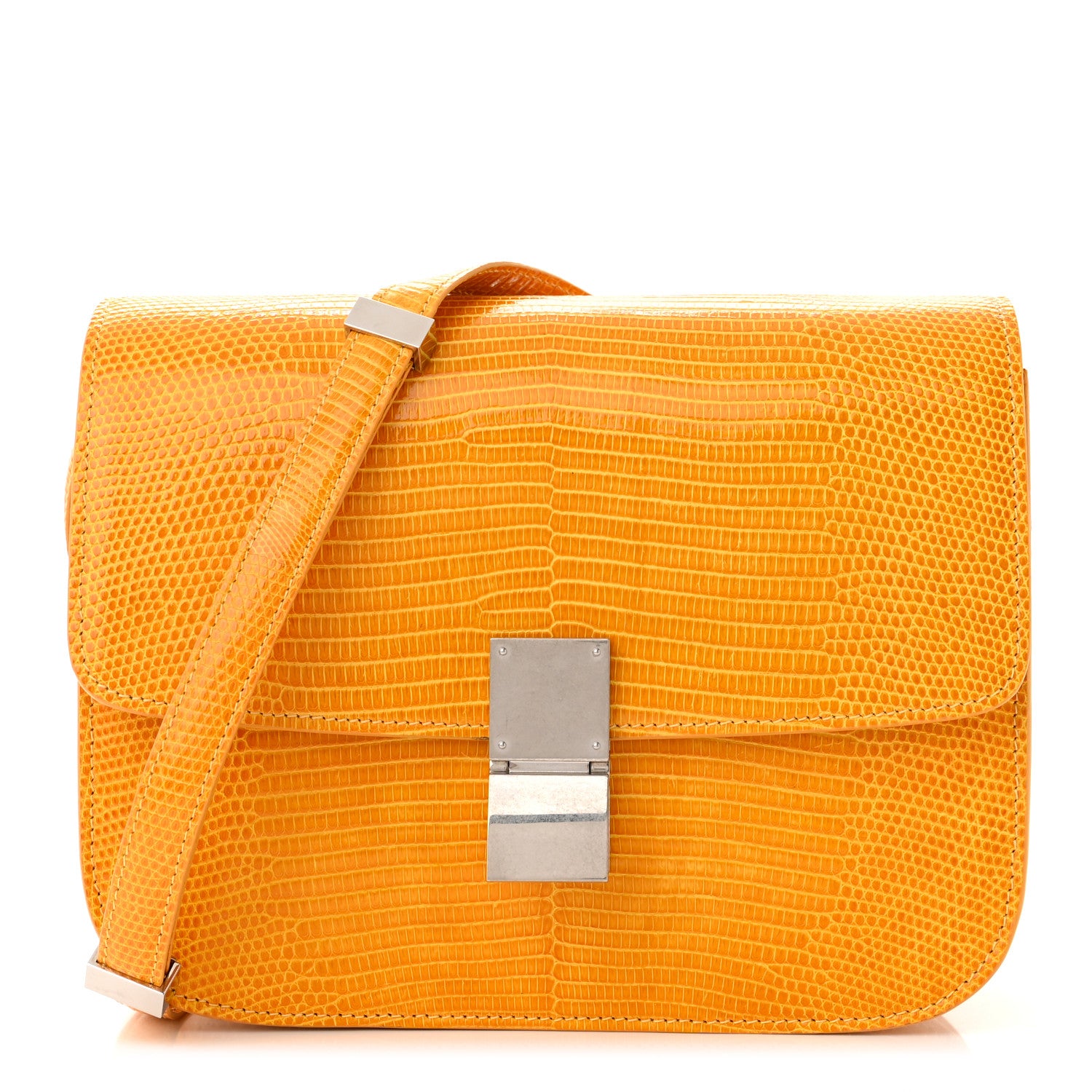 Celine Lizard Medium Classic Box Flap Bag Imperial 1 of 14